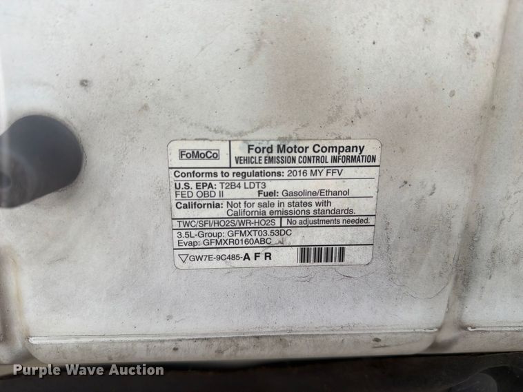 image for item FC3389 2016 Ford F150 Crew Cab pickup truck