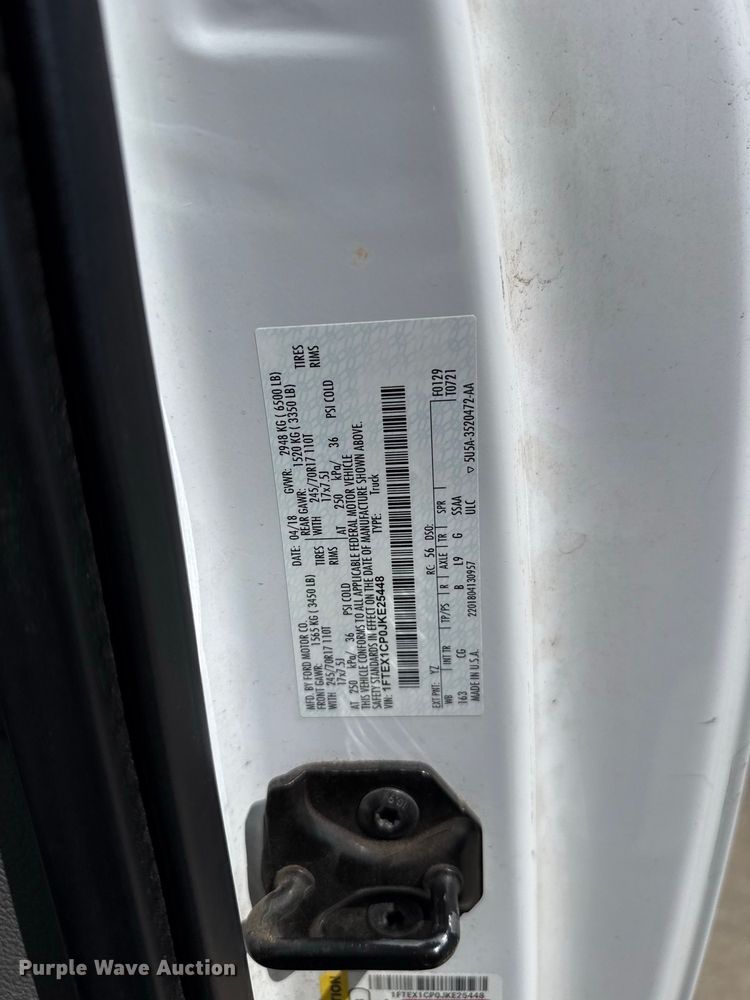 image for item FC4262 2018 Ford F150 Ext. Cab pickup truck
