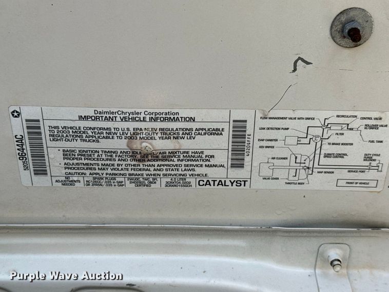 image for item FC4320 2003 Jeep Wrangler SUV