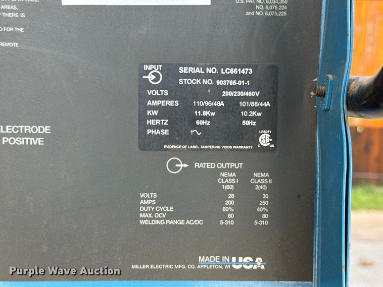 image for item FC4367 Miller Syncrowave 250 DX welder