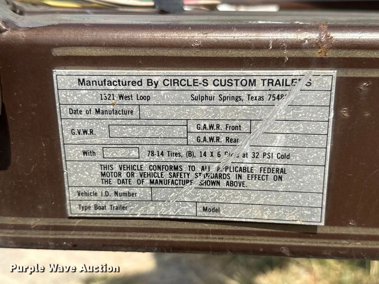 image for item FC4373 1985 Tide Craft Wildfire boat