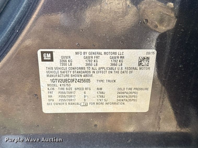 image for item FC4464 2015 GMC Sierra 1500 Crew Cab pickup truck