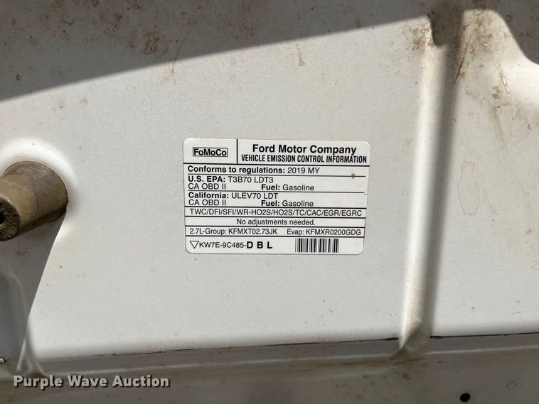 image for item FG0686 2019 Ford F150 XL Ext. Cab pickup truck