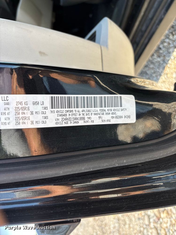 image for item FG0723 2010 Dodge Grand Caravan van