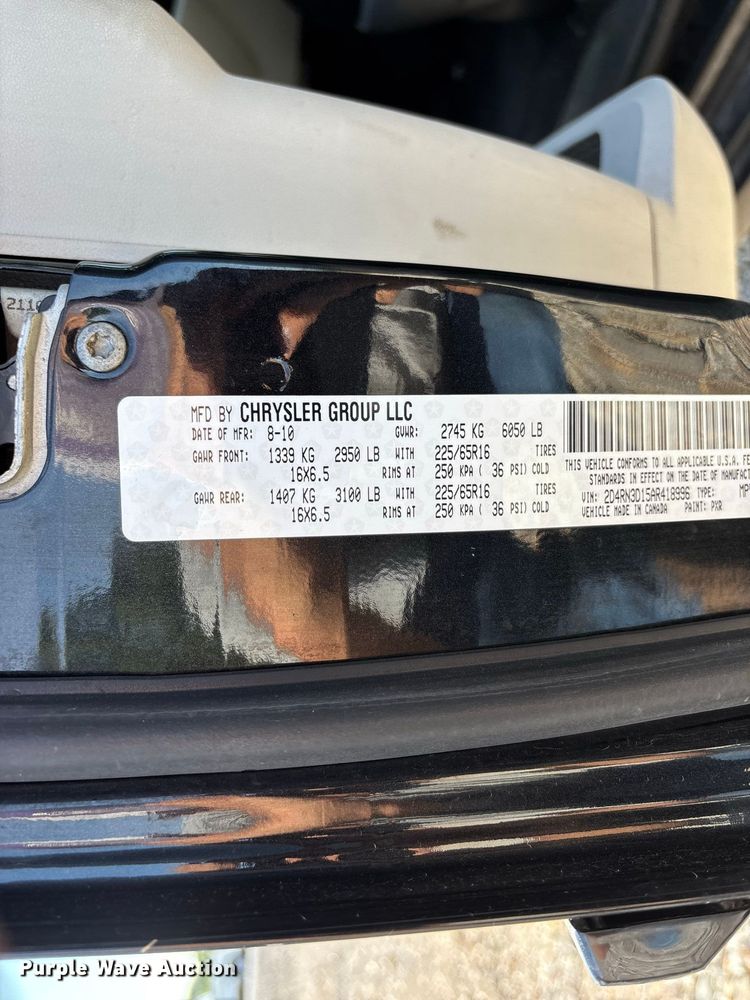 image for item FG0723 2010 Dodge Grand Caravan van