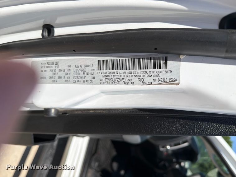 image for item FI0351 2015 RAM 2500 pickup truck