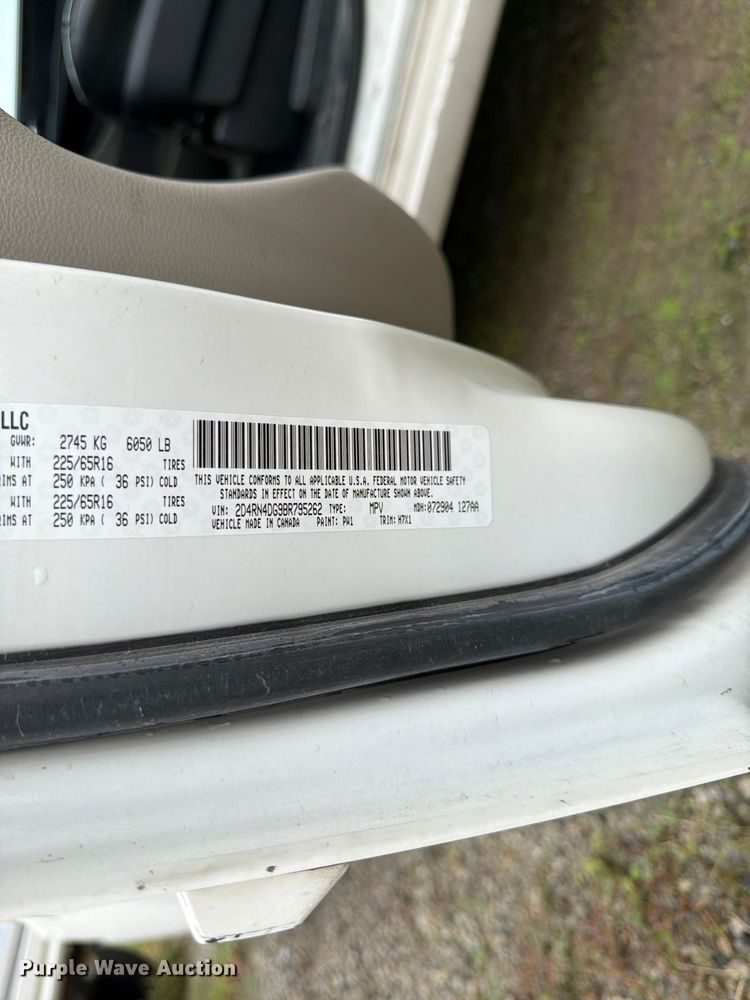 image for item FK3466 2011 Dodge Grand Caravan van