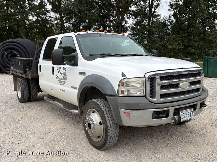 image for item FK3481 2005 Ford F450 Crew Cab flatbed truck