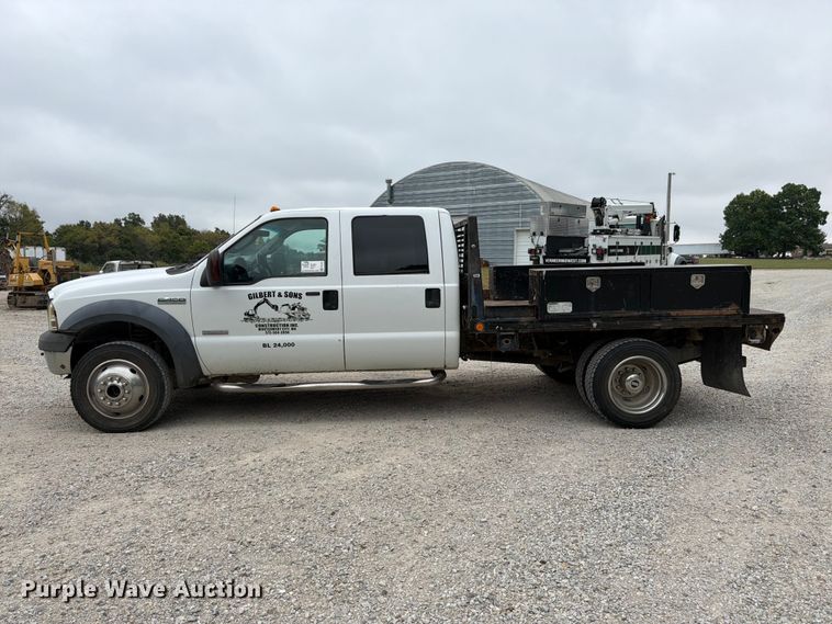 image for item FK3481 2005 Ford F450 Crew Cab flatbed truck