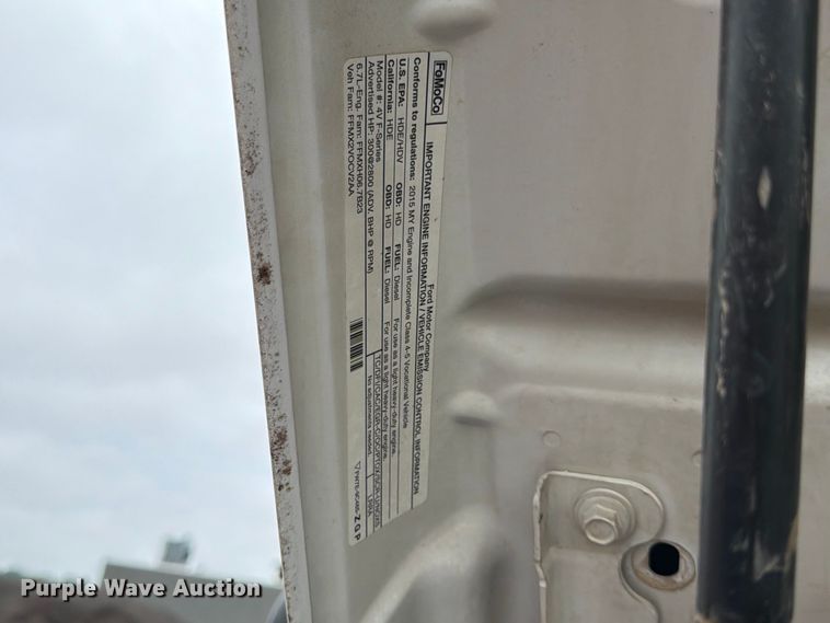 image for item FK3681 2015 Ford F550 Super Duty Ext. Cab truck cab and chassis
