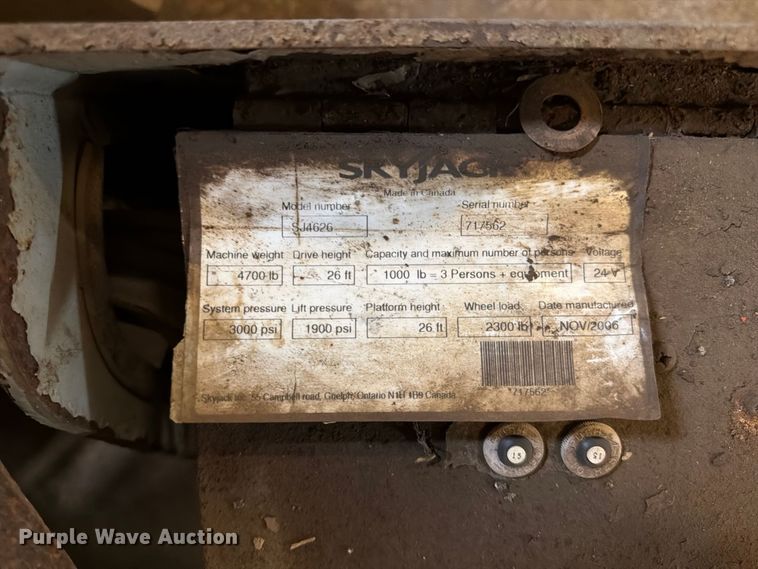 image for item FK4623 Skyjack SJ4626 scissor lift