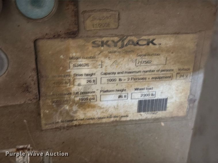 image for item FK4623 Skyjack SJ4626 scissor lift
