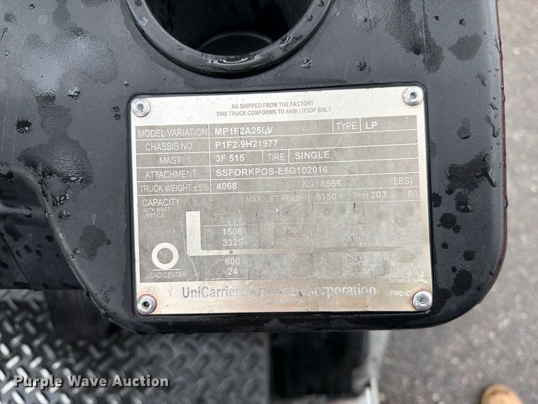 image for item FK4646 2017 UniCarriers PF50 forklift