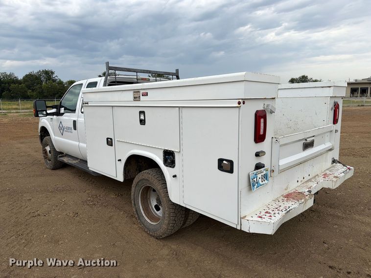 image for item FK5071 2015 Ford F350 Ext. Cab utility bed pickup truck
