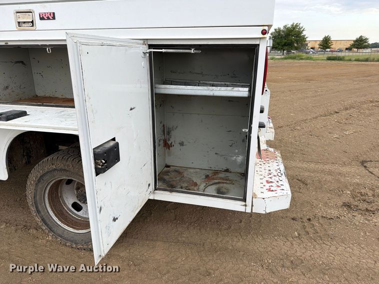 image for item FK5071 2015 Ford F350 Ext. Cab utility bed pickup truck
