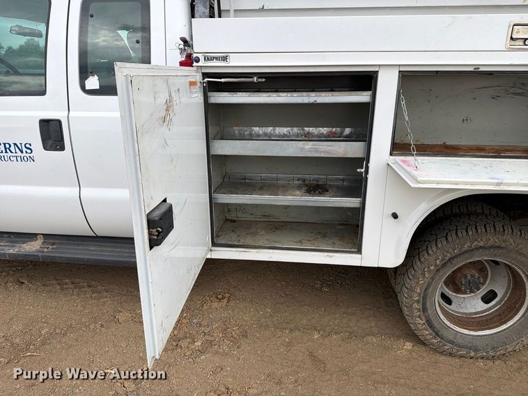 image for item FK5071 2015 Ford F350 Ext. Cab utility bed pickup truck