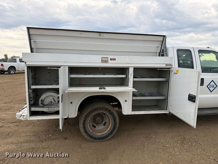 image for item FK5071 2015 Ford F350 Ext. Cab utility bed pickup truck