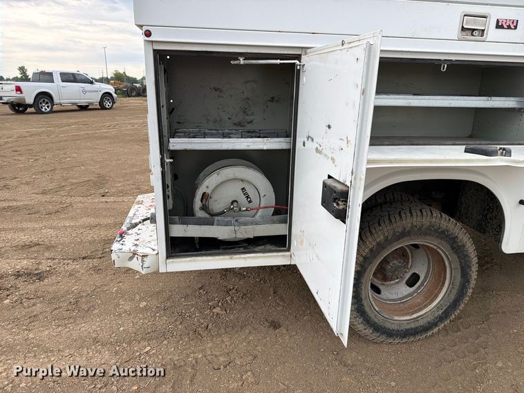 image for item FK5071 2015 Ford F350 Ext. Cab utility bed pickup truck