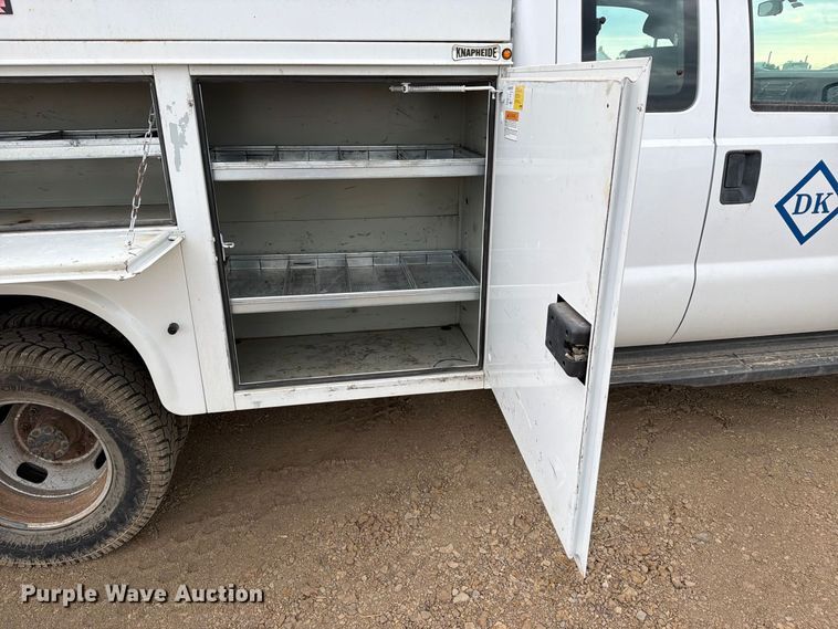 image for item FK5071 2015 Ford F350 Ext. Cab utility bed pickup truck
