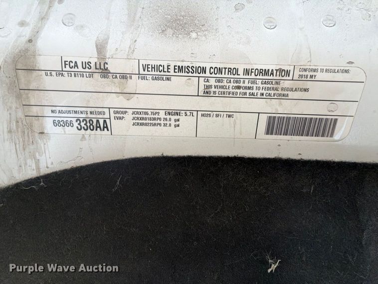 image for item FK5085 2018 RAM 1500 Laramie Crew Cab pickup truck