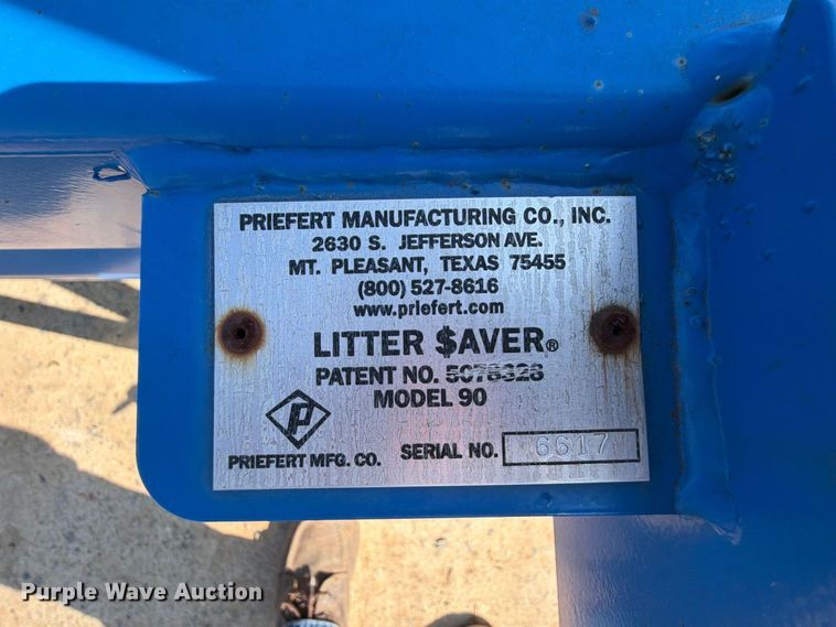 image for item FK5221 Priefert 90 litter saver rototiller