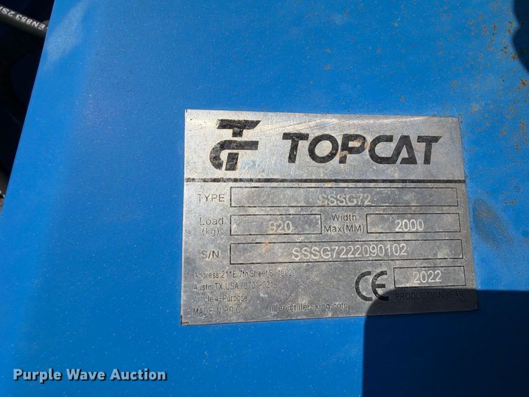 image for item FK5227 Topcat SSSG72 skid steer dozer blade