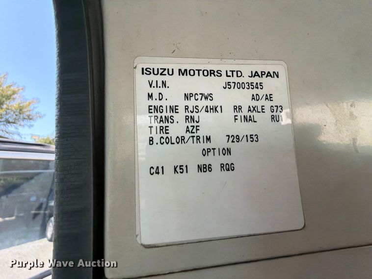 image for item FK5262 2005 Chevrolet W4S042 box truck