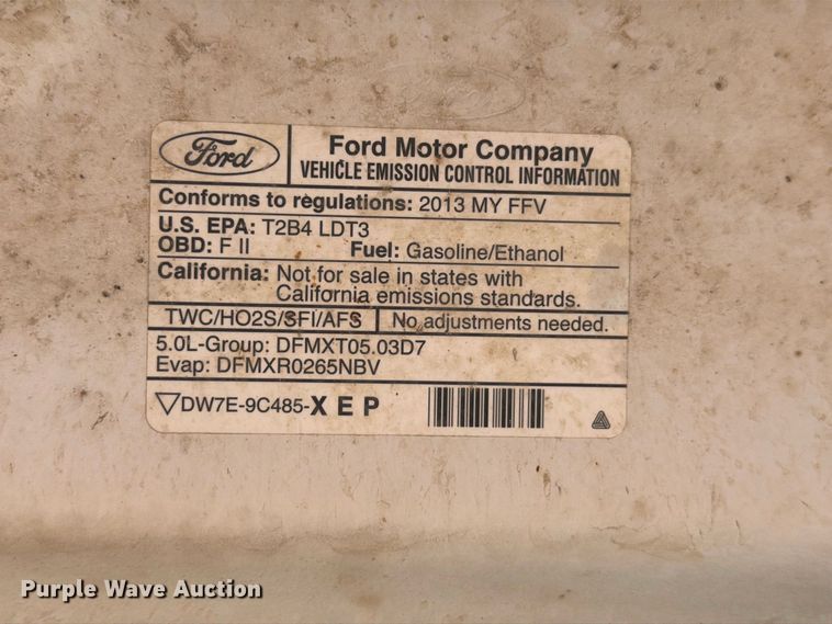 image for item FM7660 2013 Ford F150 Ext. Cab pickup truck
