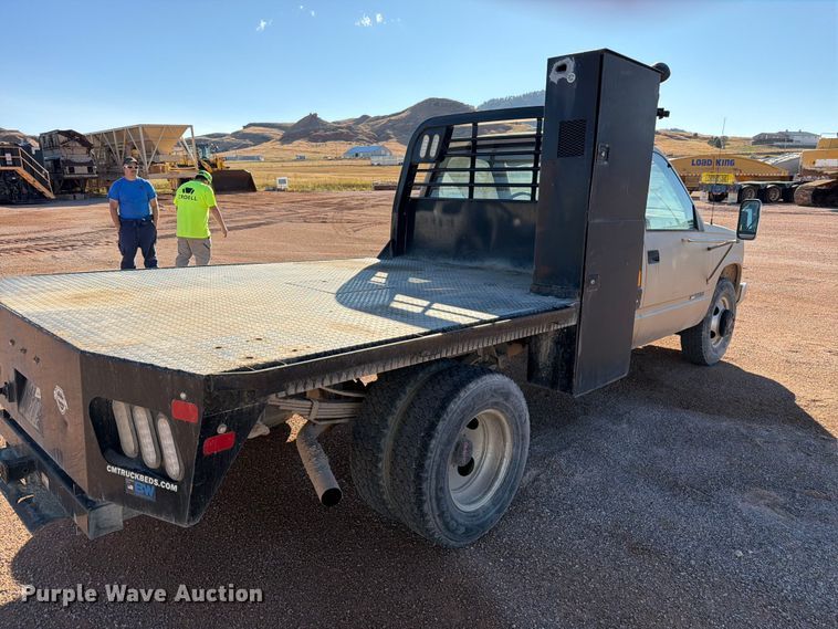 image for item FM7680 1991 GMC 3500 flatbed pickup truck