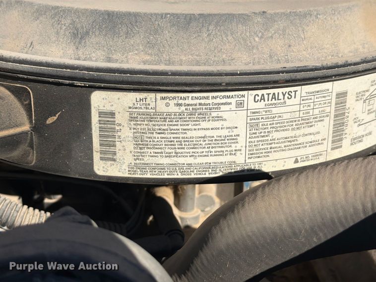 image for item FM7680 1991 GMC 3500 flatbed pickup truck