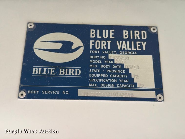 image for item FP3100 2014 Blue Bird BBCV 3303S school bus