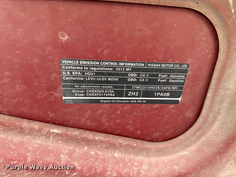 image for item FP3104 2012 Nissan NV3500HD van