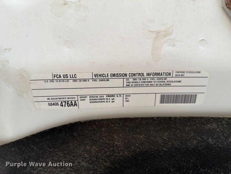image for item FP3118 2019 RAM 1500 Crew Cab pickup truck