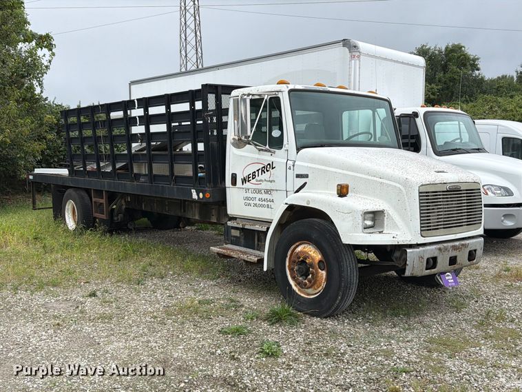 image for item FT6304 2000 Freightliner FL70 flatbed truck