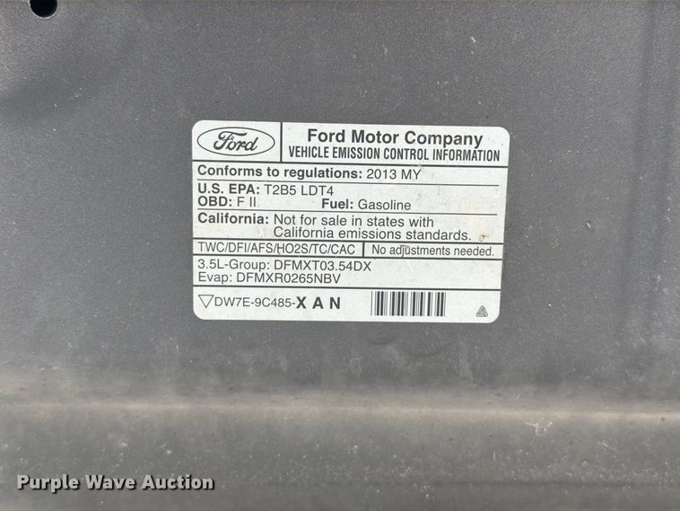 image for item FT6357 2013 Ford F150 XLT Crew Cab pickup truck