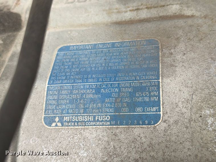 image for item FT6365 2005 Mitsubishi Fuso FE649 box truck