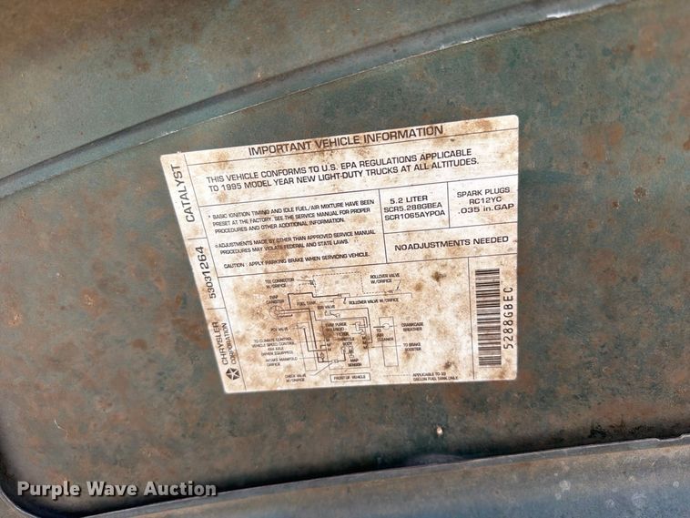 image for item FT6386 1995 Dodge Ram Wagon van