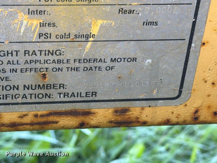 image for item FT6735 1998 Redi Haul Trailers equipment trailer