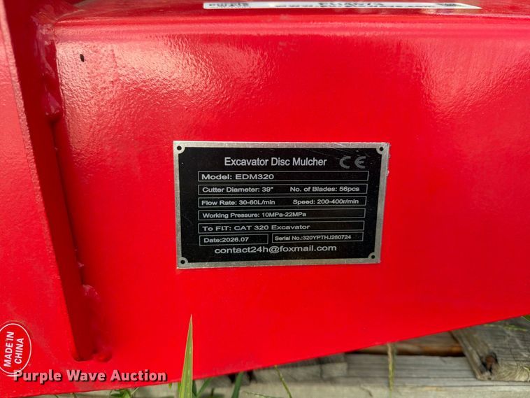 image for item FU4673 2026 GIYI EDM320 excavator disc mulcher