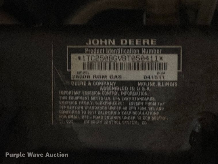 image for item FU4685 2011 John Deere 2500B reel mower