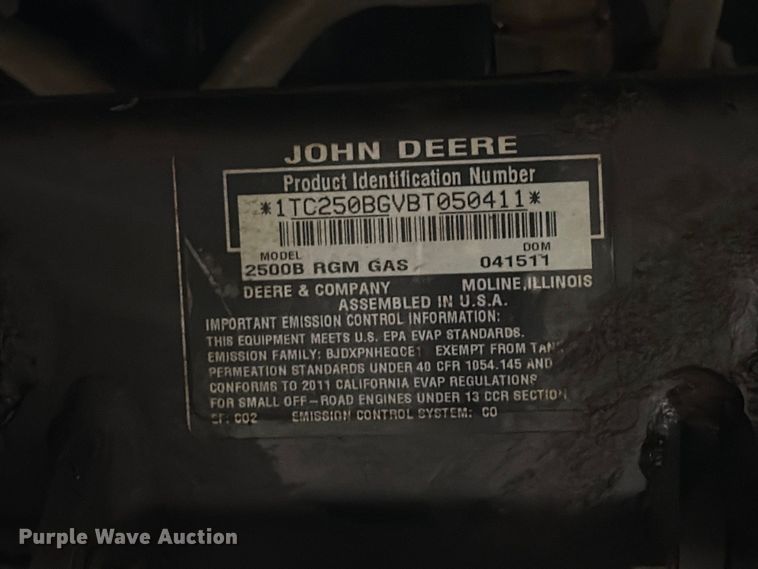 image for item FU4685 2011 John Deere 2500B reel mower