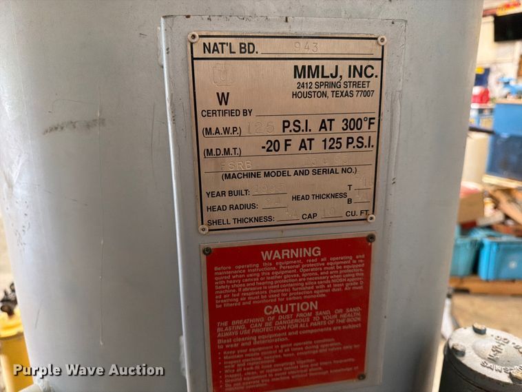 image for item FU4696 1995 MMLJ-INC FSRB sand blasting system