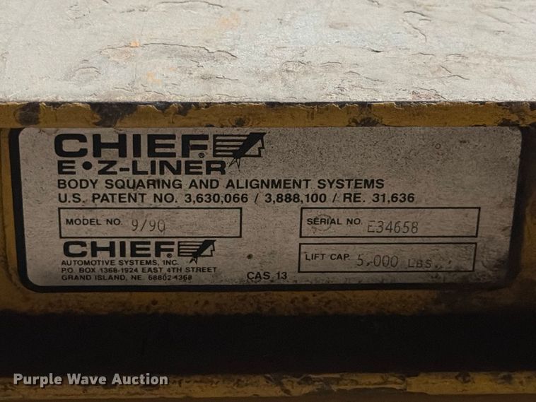 image for item MQ9178 1990 Chief EZ Liner 9/90 frame staightener