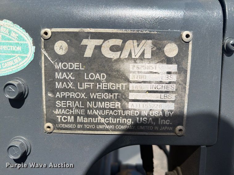 image for item NC9918 TCM FG25N5T forklift