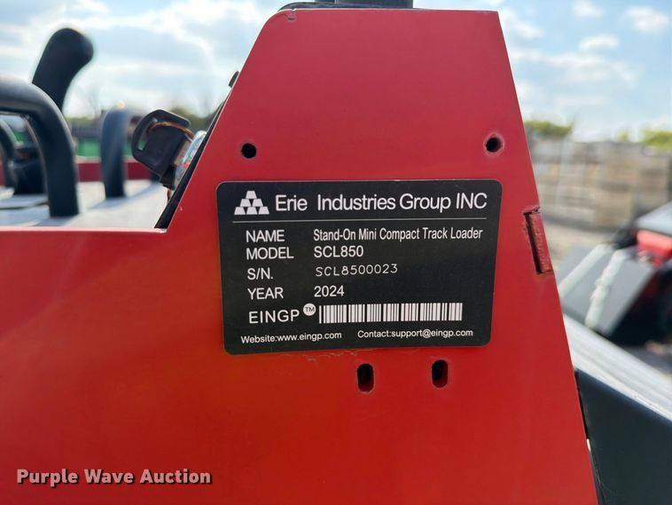 image for item NC9955 2024 Erie Industries SCL850 compact utility loader