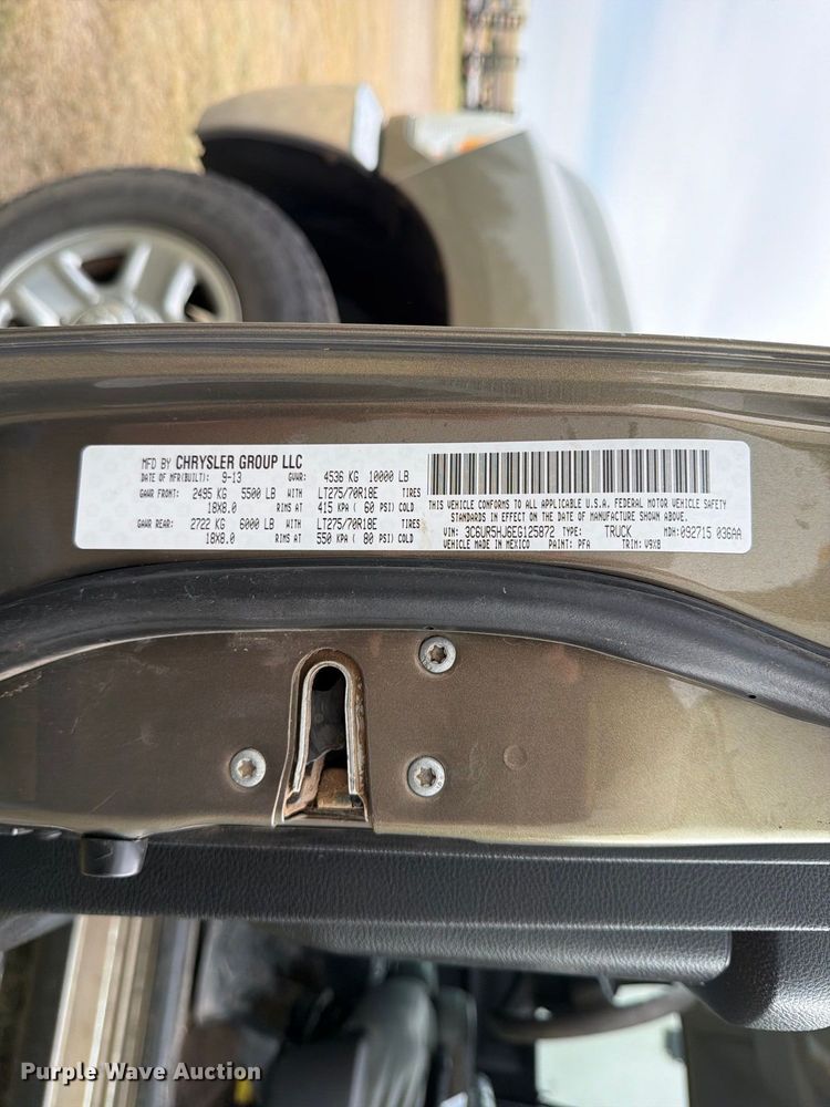 image for item NE9883 2014 Ram 2500 4dr pickup