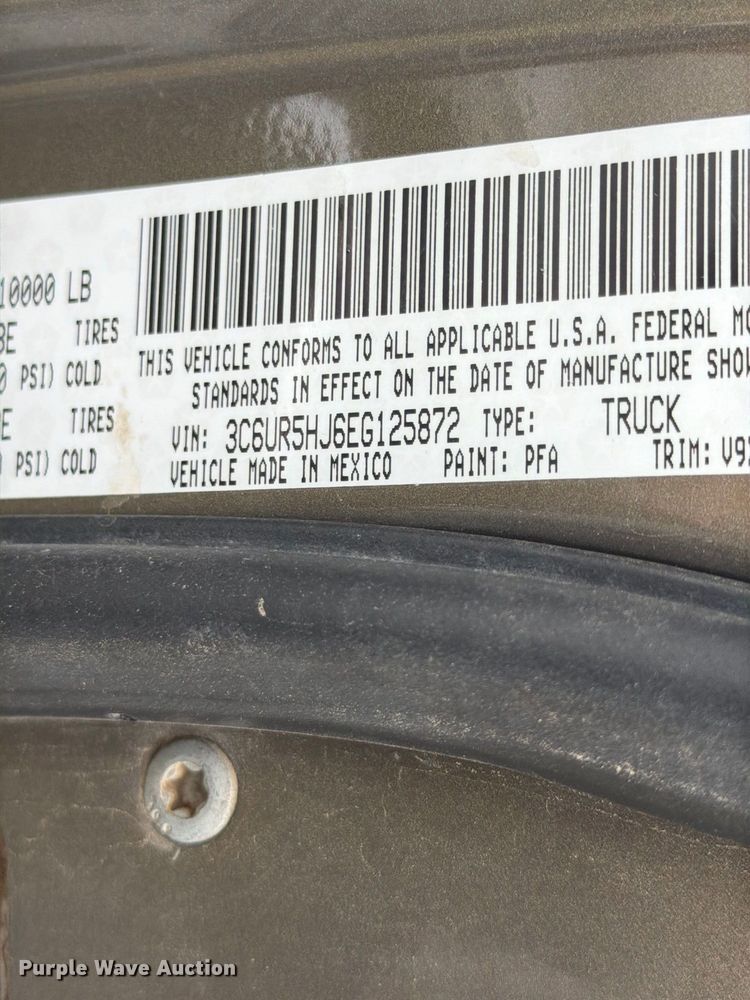 image for item NE9883 2014 Ram 2500 4dr pickup