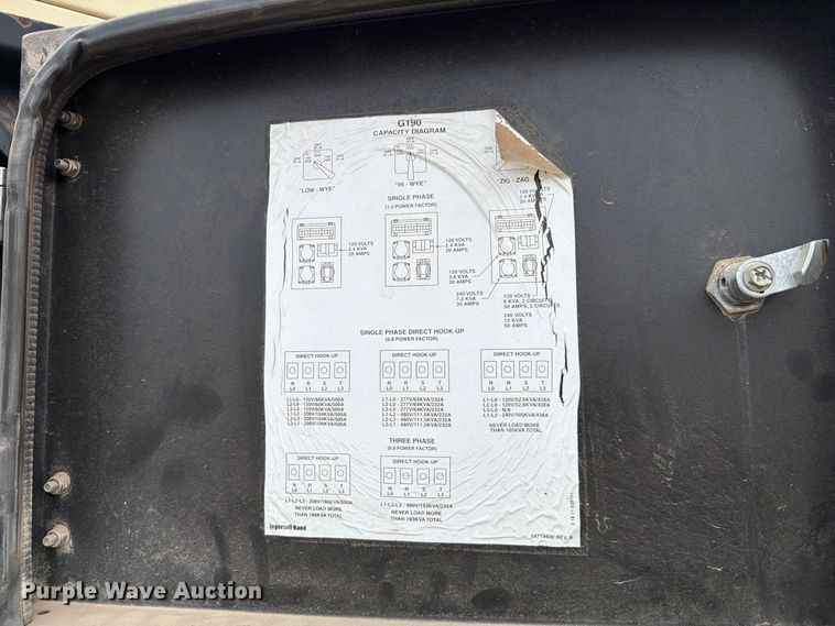 image for item NE9884 Ingersoll-Rand G190 generator