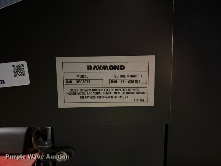 image for item NF9605 2017 Raymond 540-OPC30TT order picker