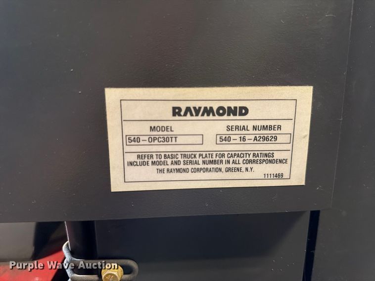 image for item NF9608 2016 Raymond 540 OPC30TT order picker
